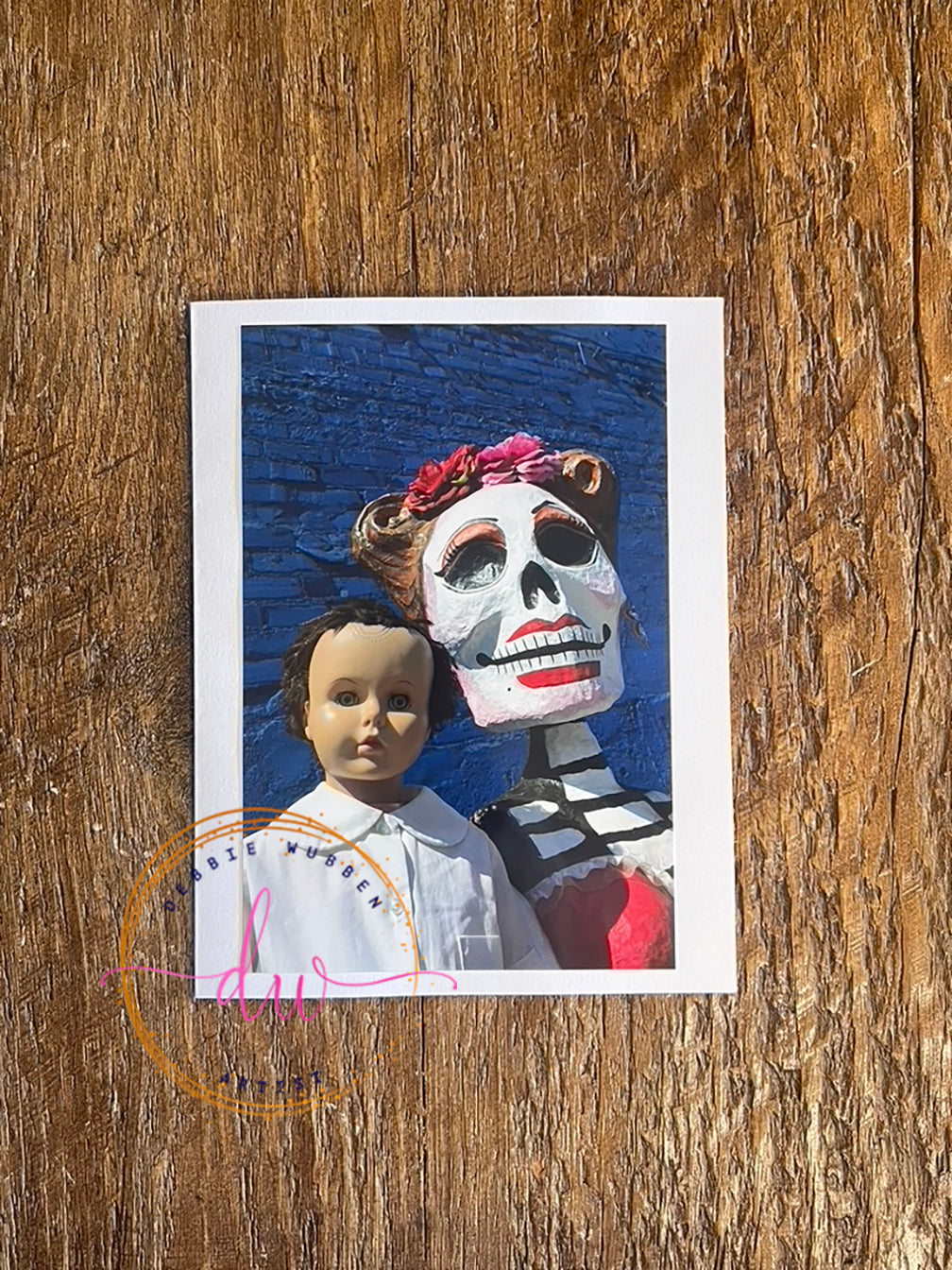 Day of the Dead Card, Dia de Los Muertos, Creepy Doll Greeting Cards