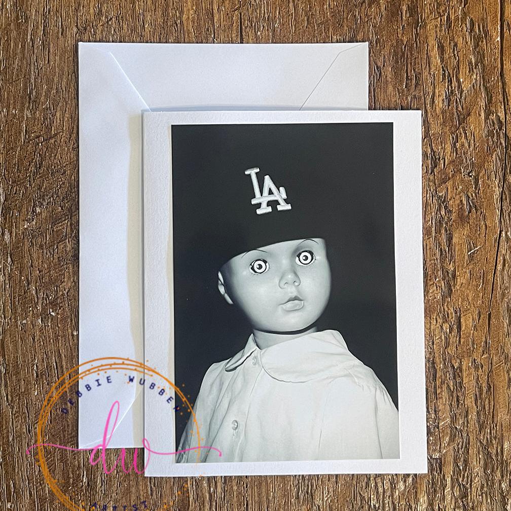 Creepy Doll Greetings, LA Dodger Fan, Sports fan