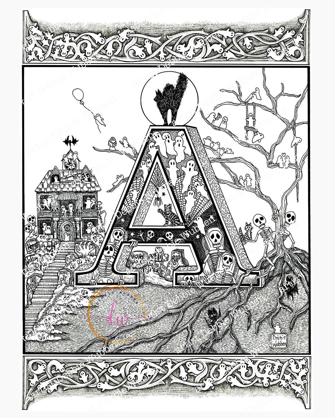 A Haunted Alphabet - Letter "A"