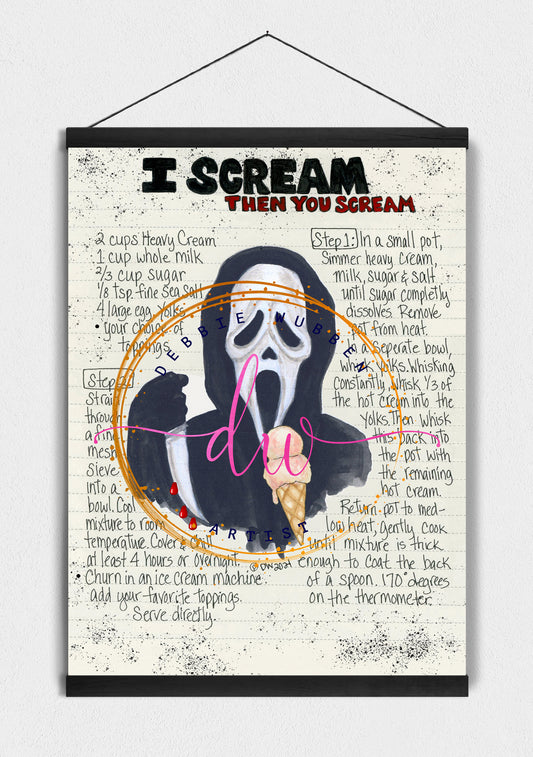 Scream Recipe Wall Art