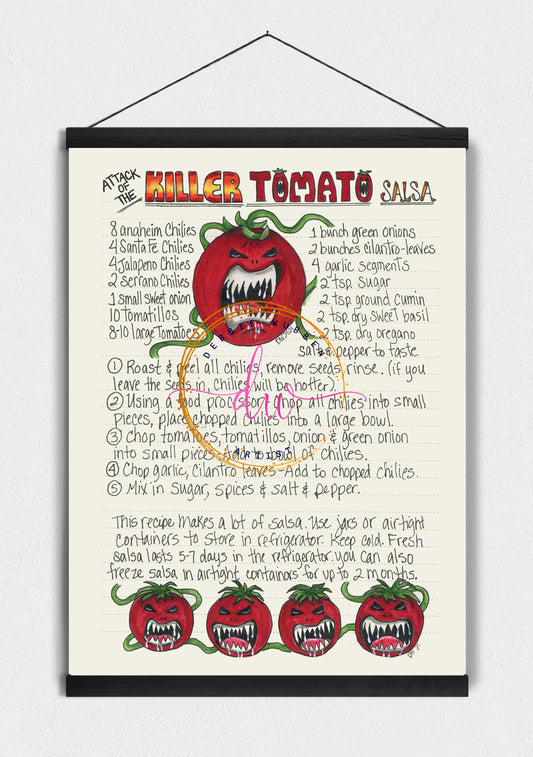Killer Tomatoes Recipe Wall Art